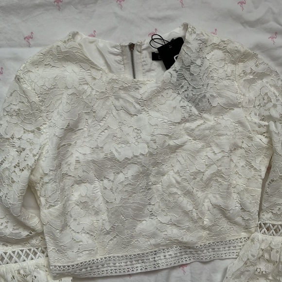 White lace crop top - Picture 3 of 5